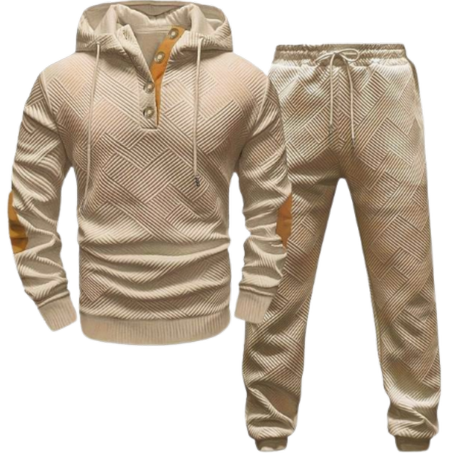 طقم رياضي كامل (Two-Piece Set) يتكون من هودي وبنطال رياضي (Sweatpants).