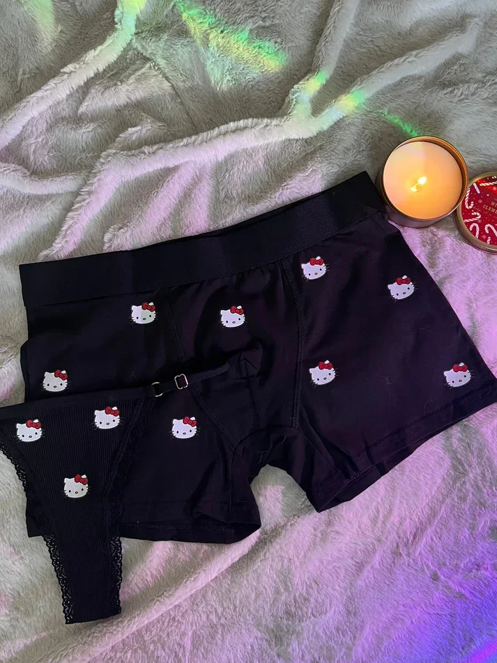 Pack Matching Couple Hello Kitty ❤️ (Caleçon & String) – الجودة والرااحة ليكوم بجوج!