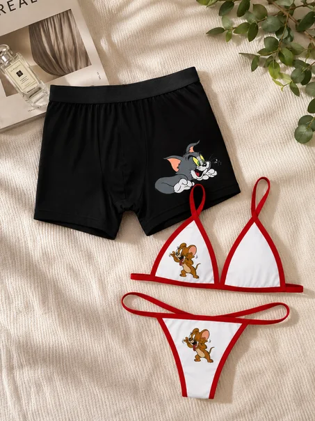 🐭❤️ طقم Tom & Jerry للأزواج - إصدار المرح والحب ❤️🐱