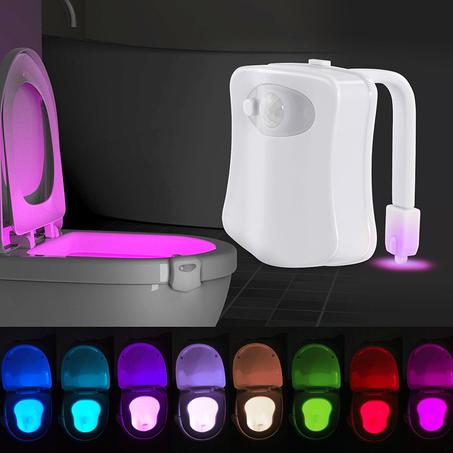 Lampe LED pour la cuvette des toilettes avec capteur de mouvement en promotion - Faites vite