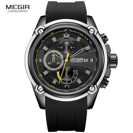 Montre pour Hommes avec chronographe et bracelet en silicone