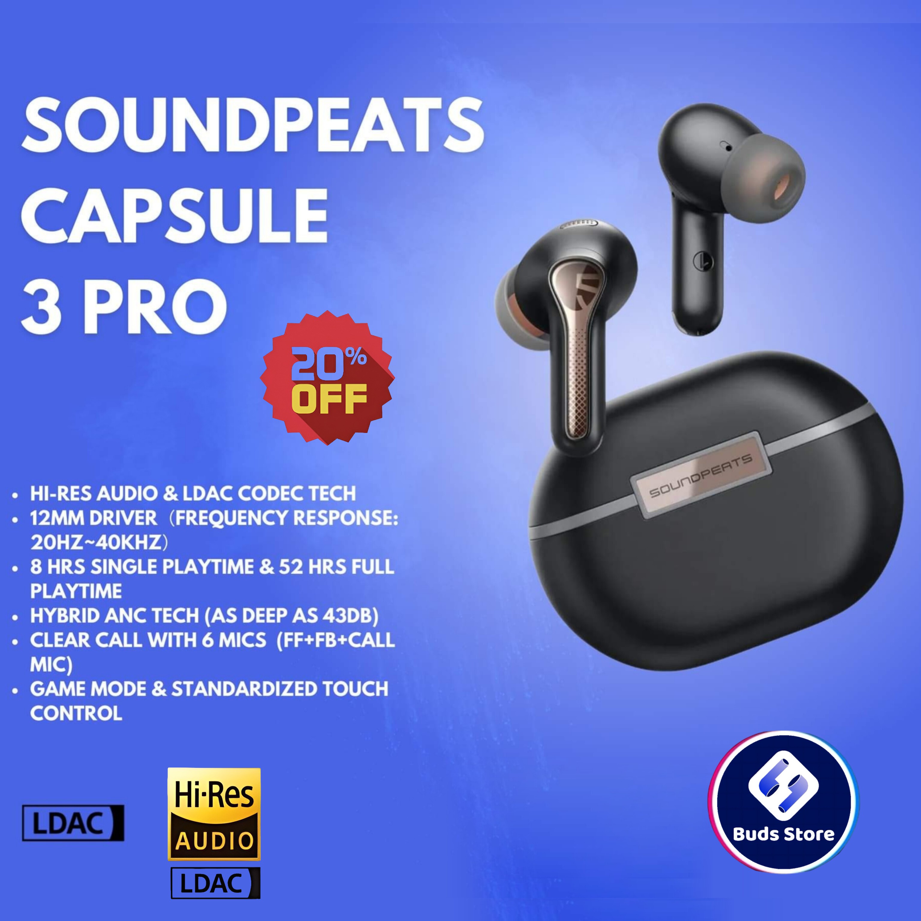 Soundpeats Capsule 3 Pro True Wireless Earbuds