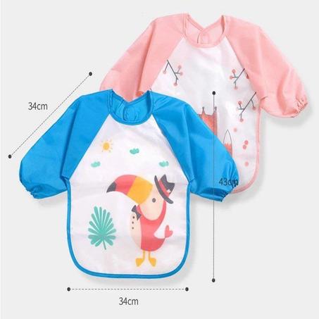 Children's apron with sleeves for drawing and coloring