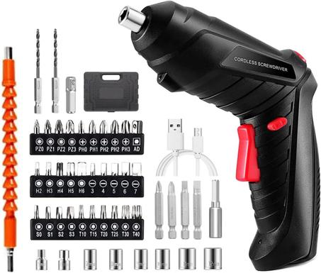 Rotatable Cordless Screwdriver with LED Light (47 in 1)