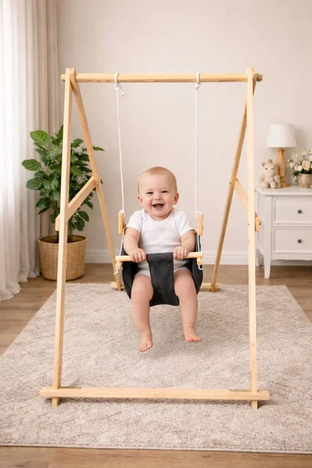 أرجوحة متنقلة وقابلة للطي من 5 اشهر الى 5 سنوات