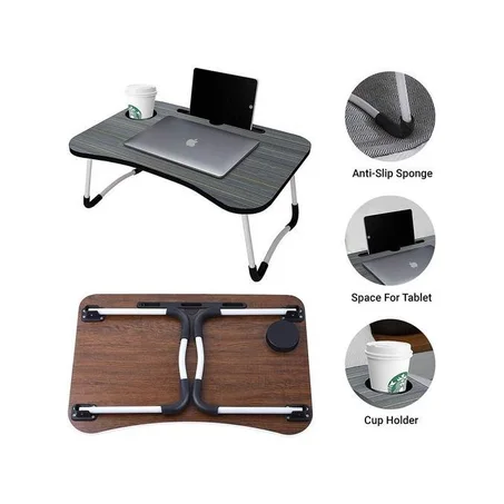 طاولة كمبيوتر خشبية محمولة قابلة للطي قوية وجميلة🤩😍