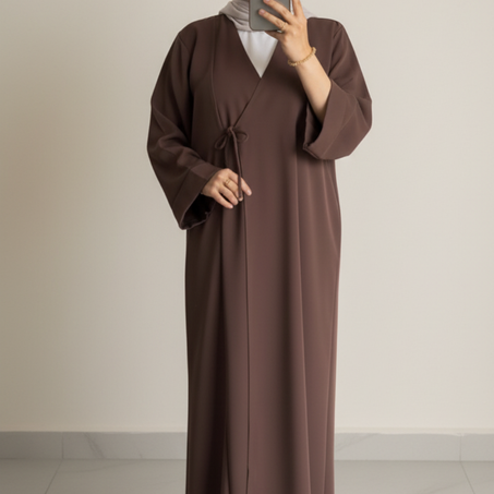 Robe Hazel en crêpe-فستان طويل HAZEL