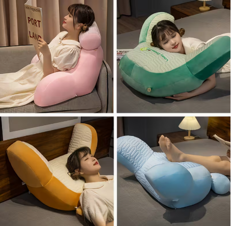 🛏️ Almohada de Lectura Ergonómica con Funda Lavable