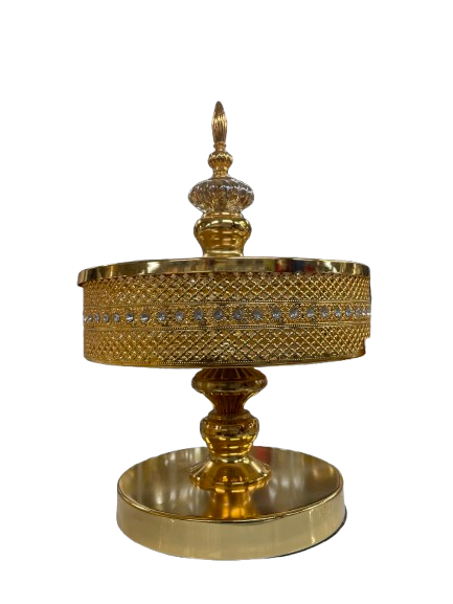 Frutero decorativo dorado estilo clásico premium