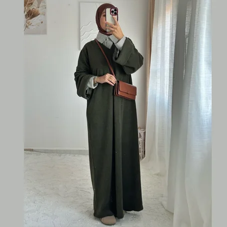 ✨ Robe Chemise شتوية أنيقة ودافئة راحة • أناقة • مثالية للخروج اليومي