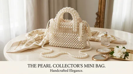 حقيبة نامي الفاخرة باللؤلؤ