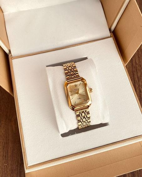 ROLEX SQUARE FEMME-TABLEAU GOLD