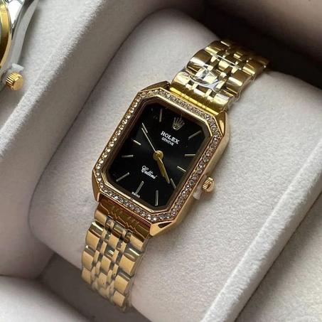 ROLEX SQUARE FEMME-TABLEAU NOIRE