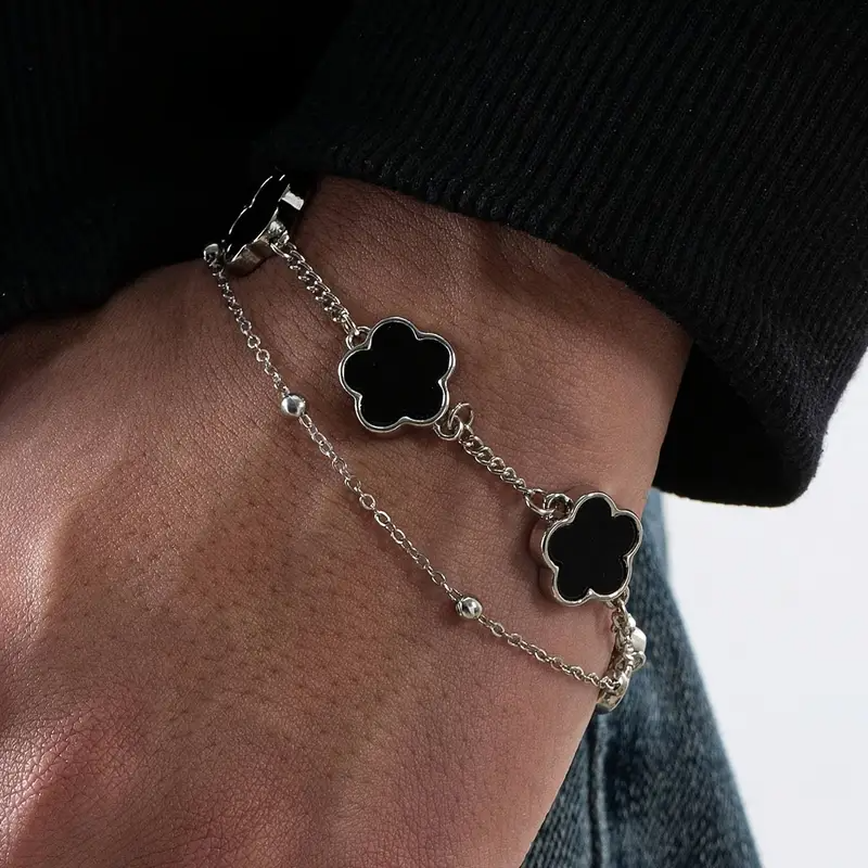 bracelet pendentif   tendance et simple pour homme - cadeau danniversaire à     avec   de perles aléatoire Détails du produit 0
