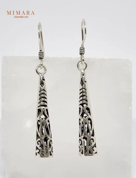 Boucles d'oreilles en argent "5"