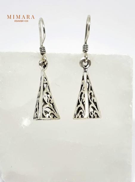 Boucles d'oreilles en Argent "6".