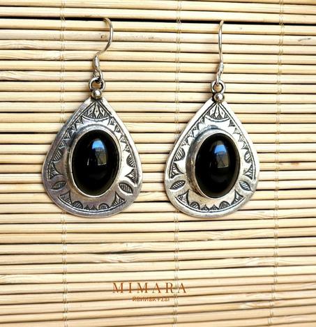Boucles d'oreilles en Argent "9".