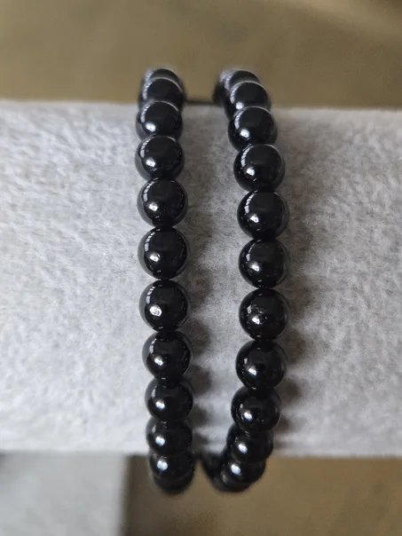 Bracelet " Tourmaline noir" 6mm