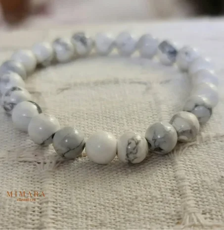 Bracelet " howlite" 8mm