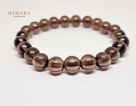 Bracelet "quartz fumé".