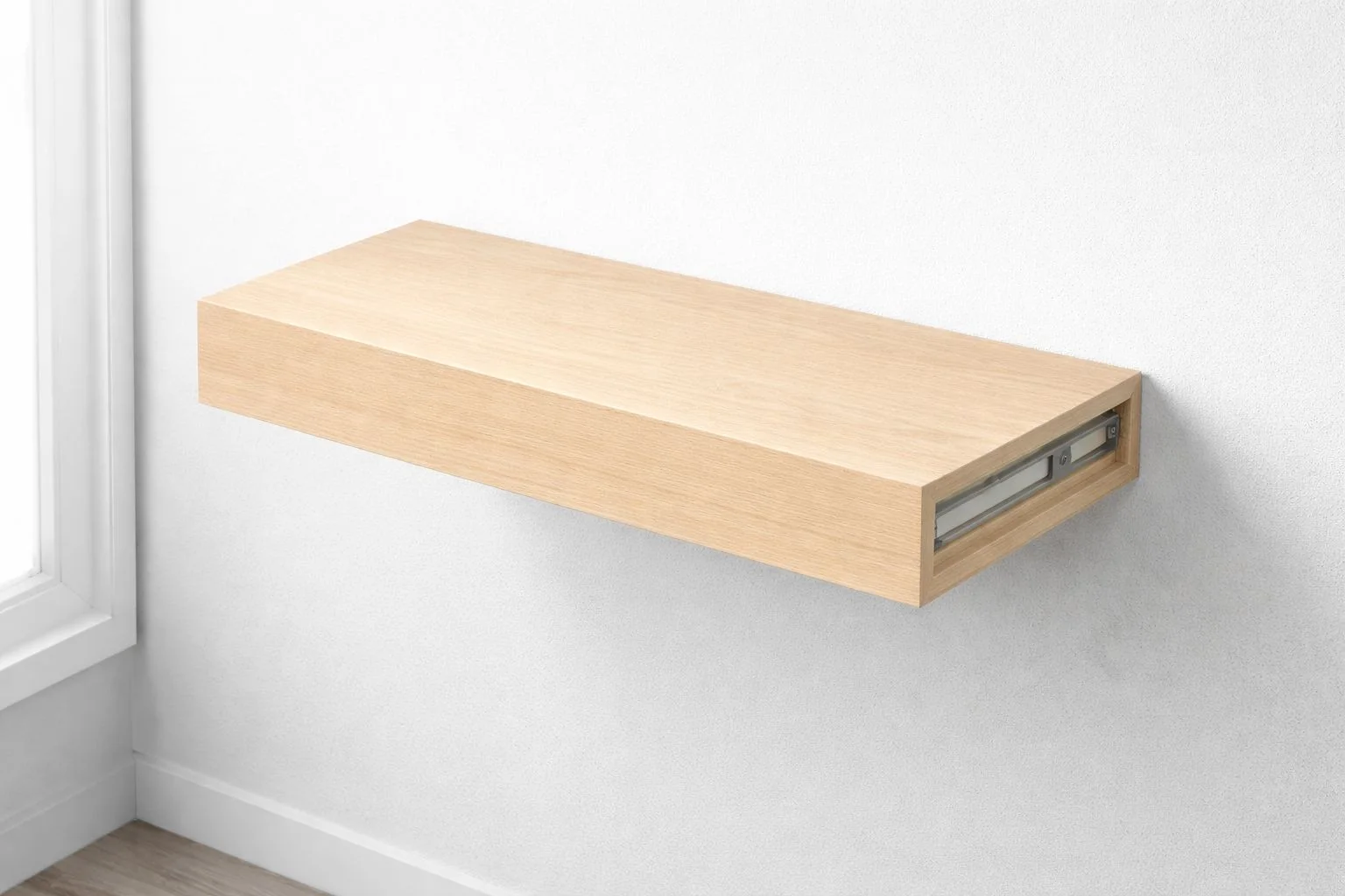 رف مع مكان خفي قابل للسحب