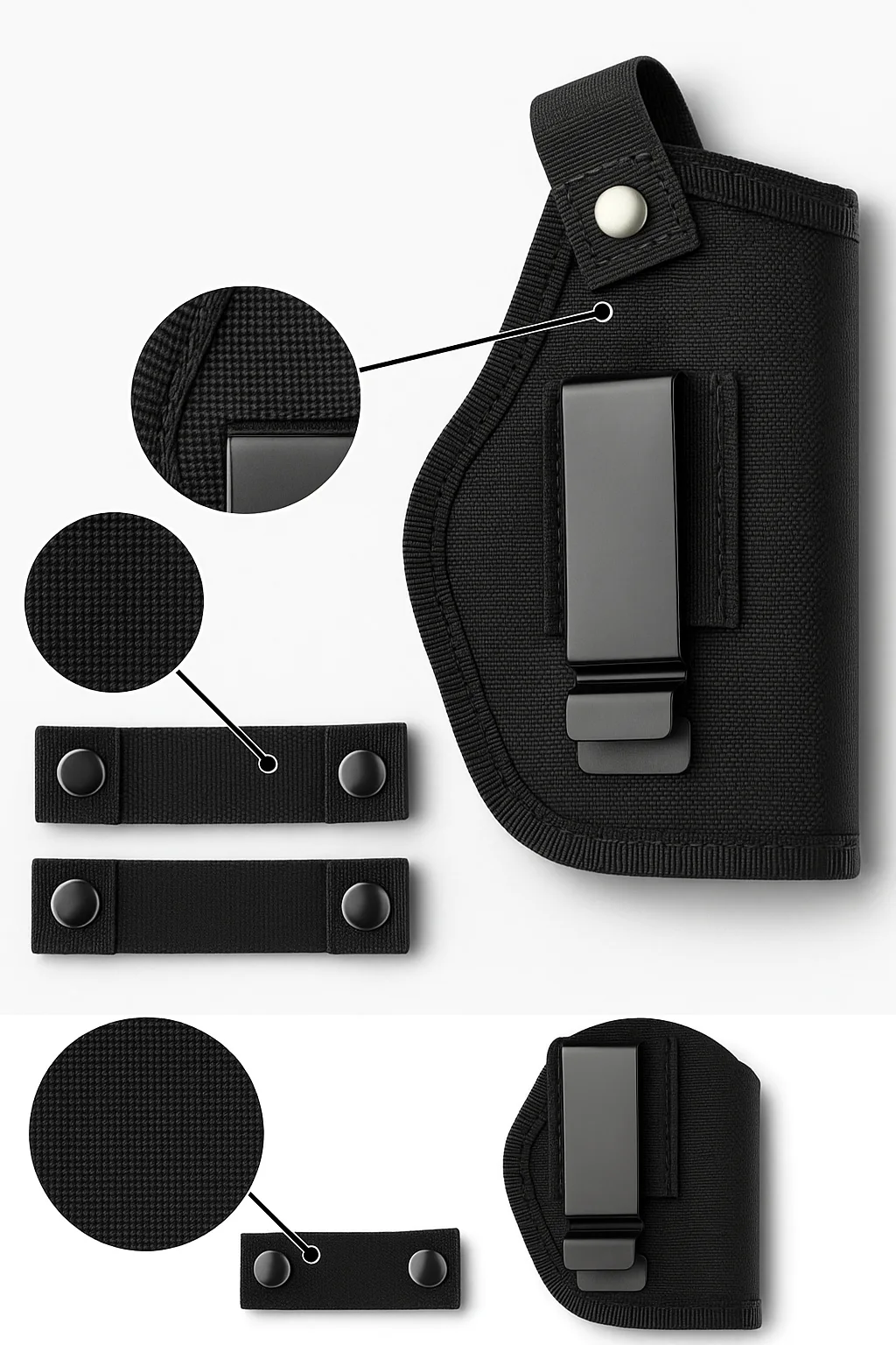 Étui de transport caché tendance à l'intérieur de la ceinture IWB ou à l'extérieur GAUCHE ET DROITE