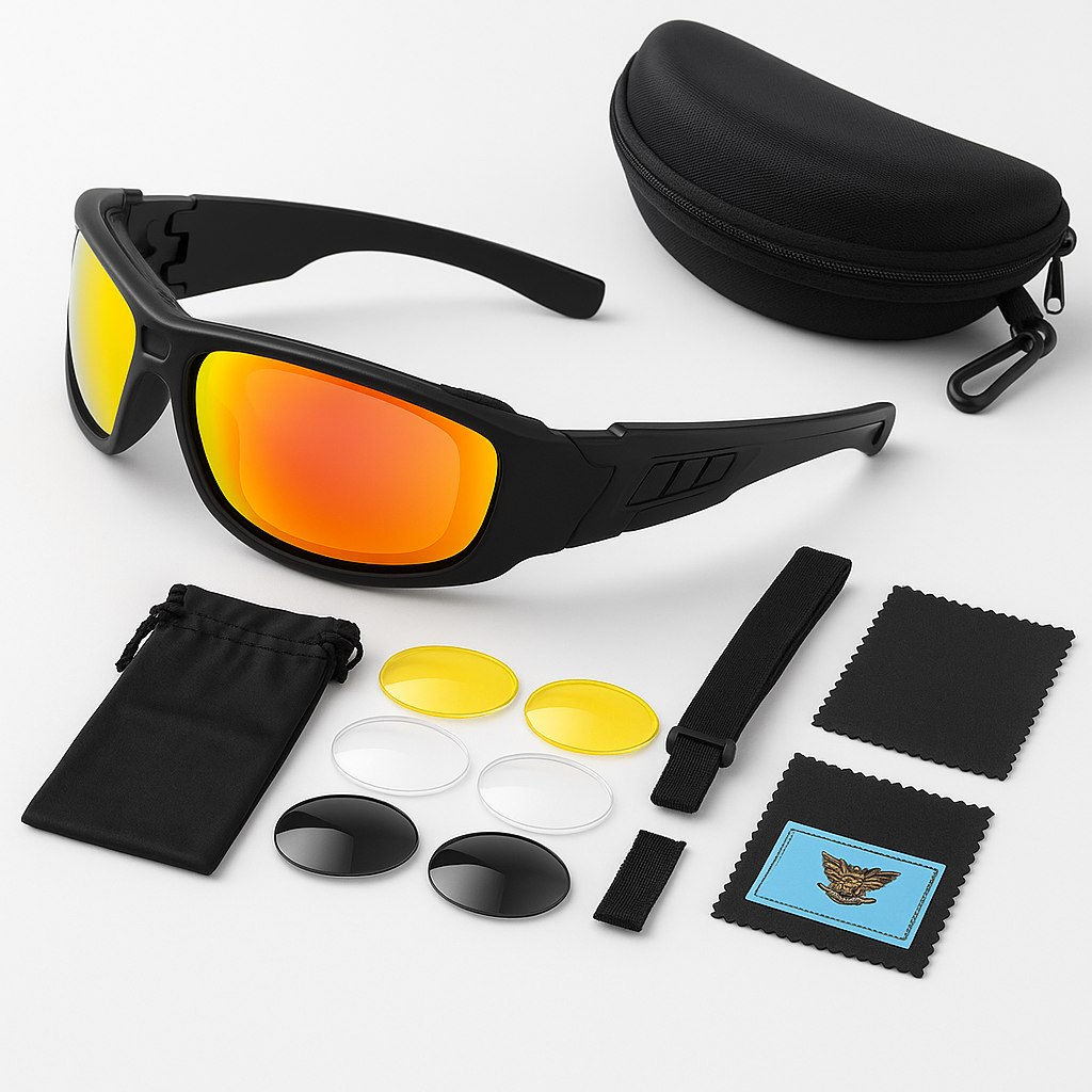 Daisy C6-Lunettes de soleil militaires avec 4 lentilles pour homme