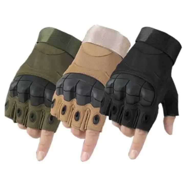 Gants Tactiques à Doigts Coupés – Renforcés & Respirants