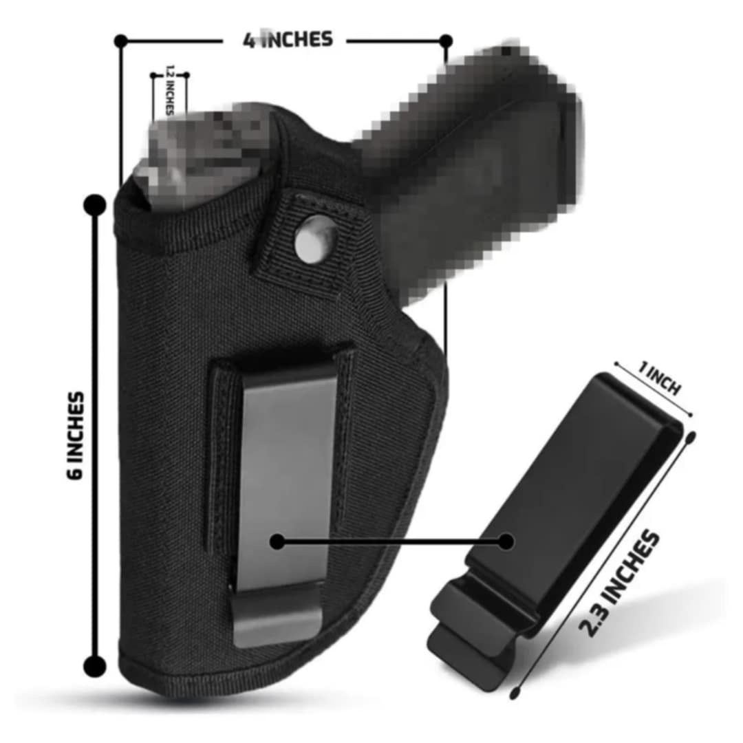 Shero – Étui Dissimulateur Universel pour Pistolet avec Clip de Ceinture | Nylon Renforcé