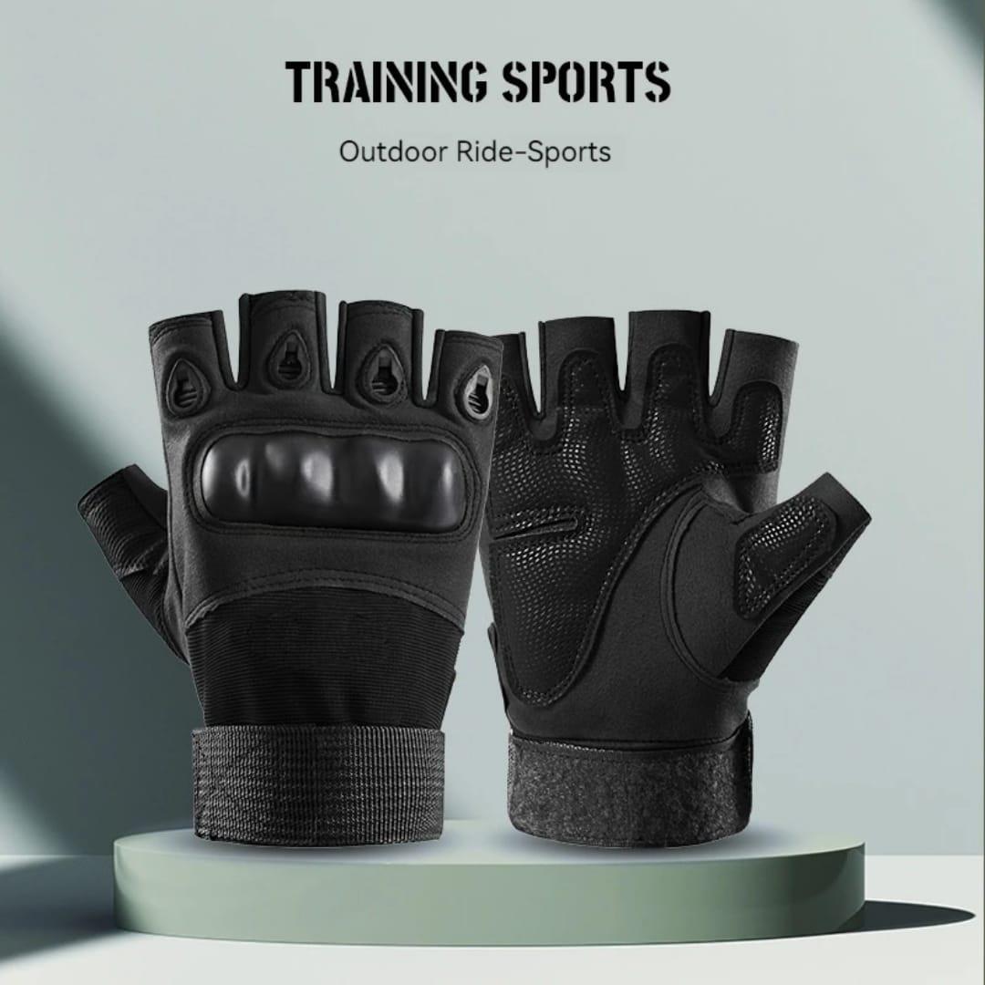 Gants Tactiques à Doigts Coupés – Renforcés & Respirants