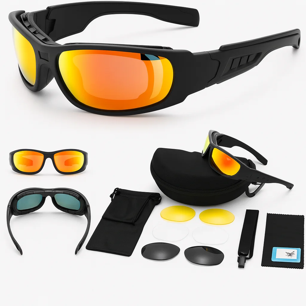 Daisy C6-Lunettes de soleil militaires avec 4 lentilles pour homme