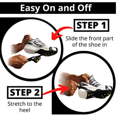 Easily slip-on around your footwear in seconds, available in a variety of sizes for men