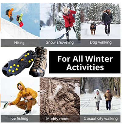 Limm Crampons Ice Traction Cleats - Lightweight Traction Cleats for Walking on Snow and Ice - Anti Slip Shoe Grips Quickly & Easily Over Footwear - Portable Ice Grippers for Shoes and Boots