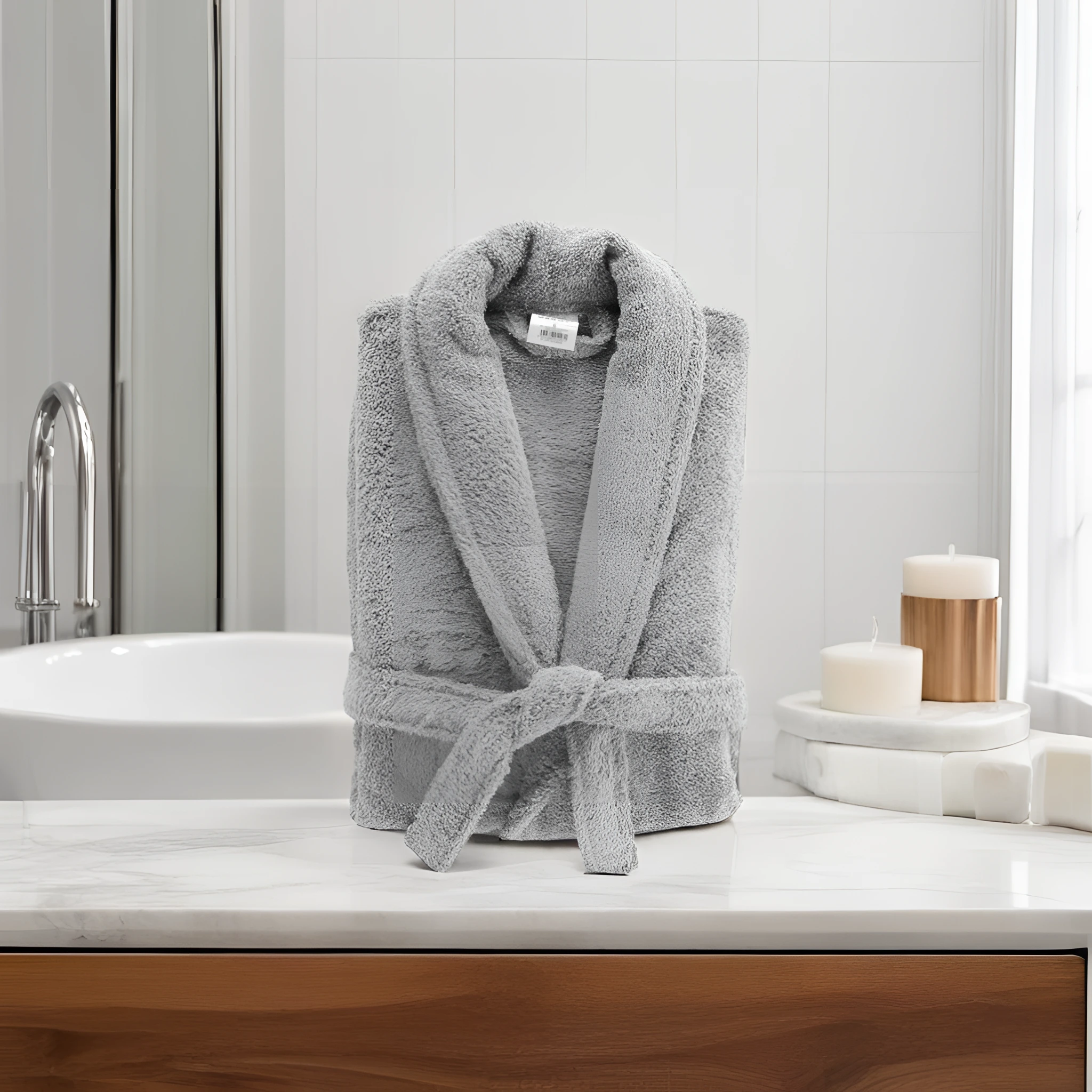 Taille S/M -  Gris.- 100% coton - fabriqué au Portugal