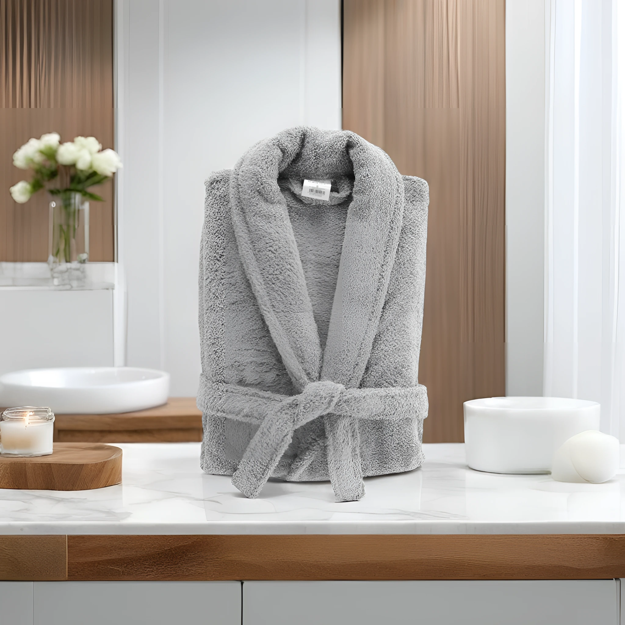 Taille L/XL -  Gris .- 100% coton - fabriqué au Portugal