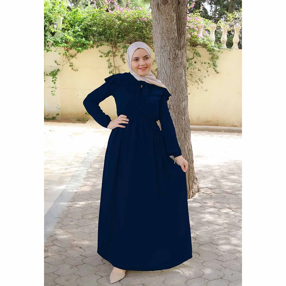 Robe avec Cravate Bleu Marine