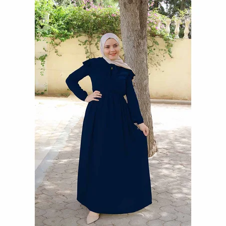 Robe avec Cravate Bleu Marine