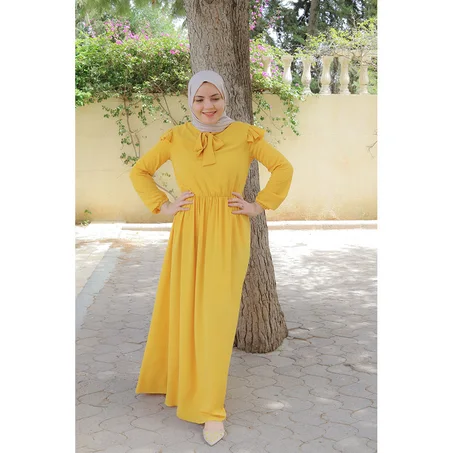 Robe avec Cravate Jaune