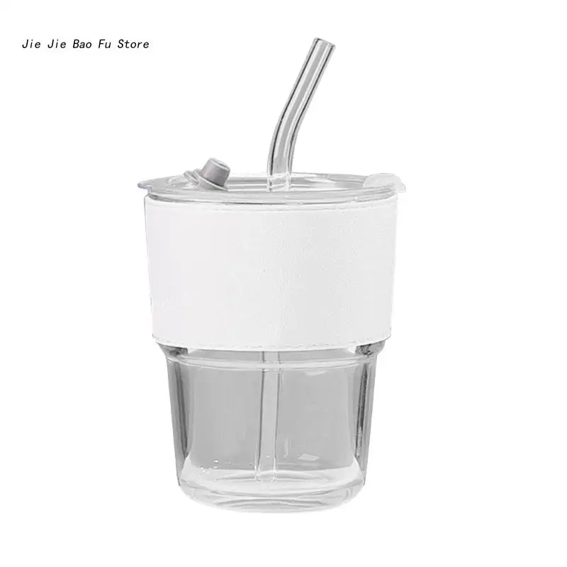 Verre Moderne avec Couvercle et Paille