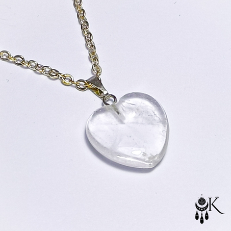 Collier Cœur en Cristal de Roche