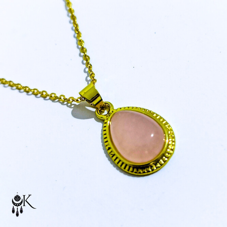 Collier en Quartz rose