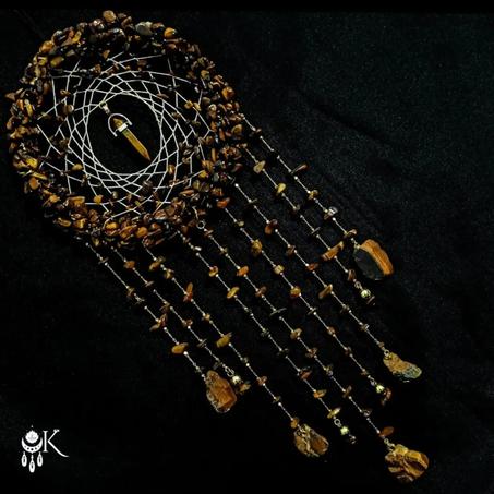 Dream catcher en œil de tigre