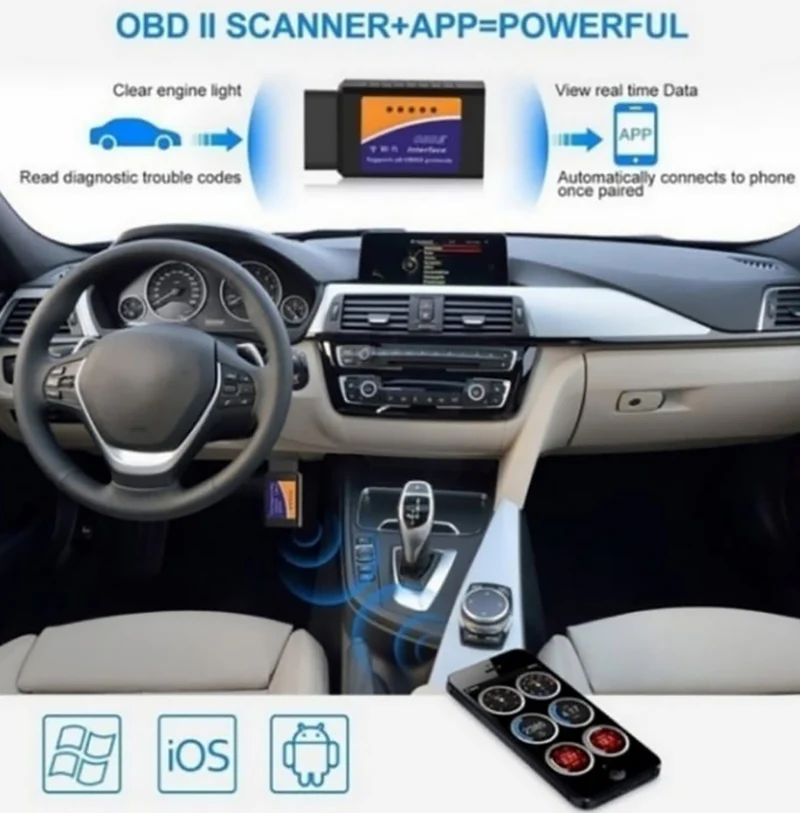 جهاز فحص السيارة بالواي فاي OBD2