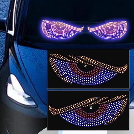 أضواء عين الشيطان أضواء متحركة لنافذة السيارة