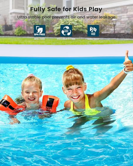 انعش صيفك واستمتع بأوقات لا تُنسى مع بركة العائلة الشفافة الطول: 262 سم