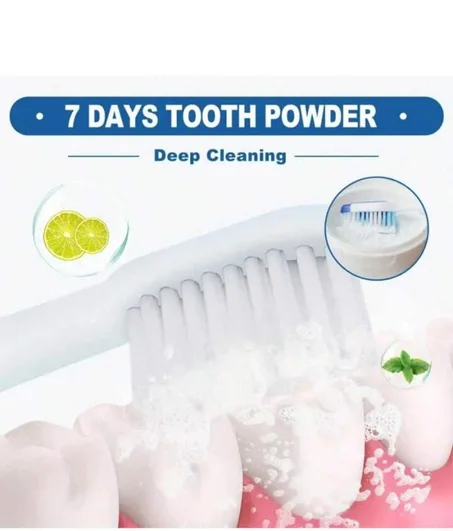 مسحوق تبيض الاسنان