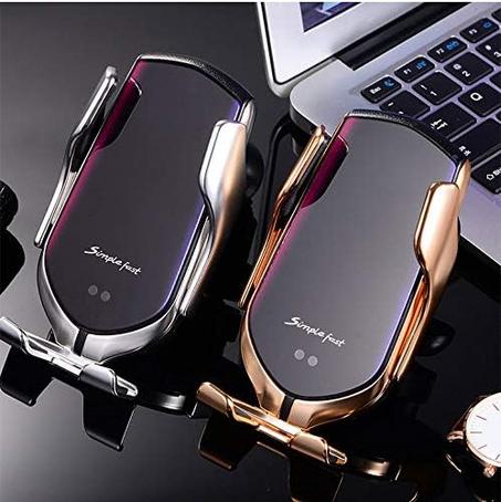 شاحن وحامل جوال للسيارة الذهبي