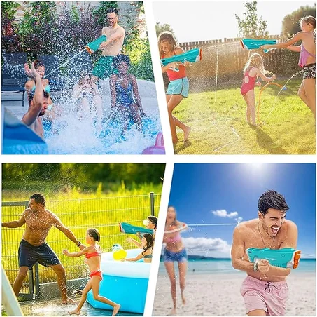 مسدس رش ماء كهربائي أوتوماتيكي للأماكن الخارجية للبالغين والأطفال بمدى 8-10 متر لحمام السباحة والشاطئ والحفلات الخارجية