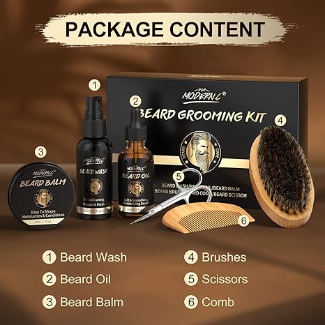 مجموعة نمو اللحية للرجال