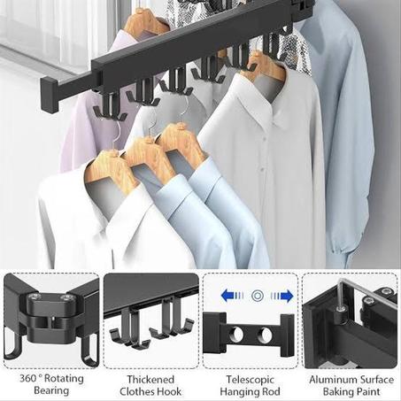 علاقة الملابس الثلاثية المُعلقة على الحائط